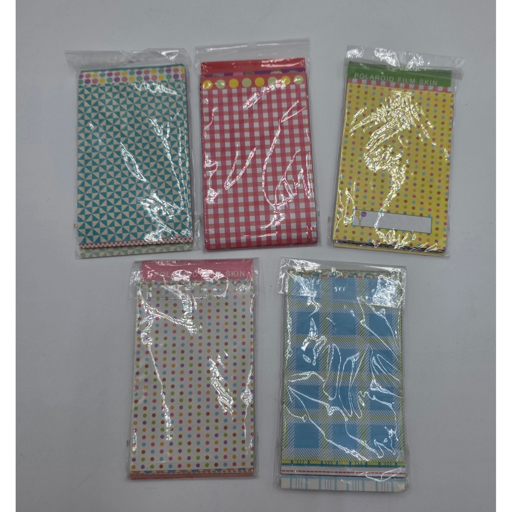 LKF Polaroid Film Skin Sticker Set 5 Packs Retro Vivid Pastel Fabric patterns